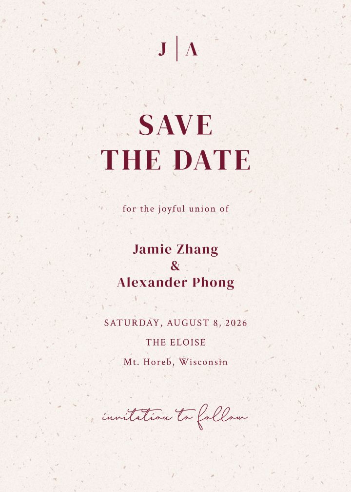 Save the Date Card