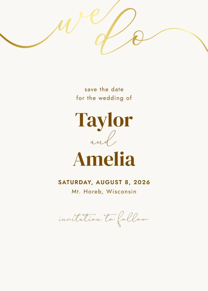 Save the Date Card