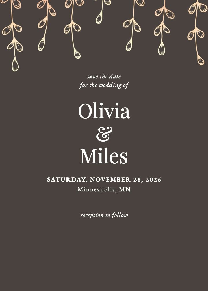 Save the Date Card