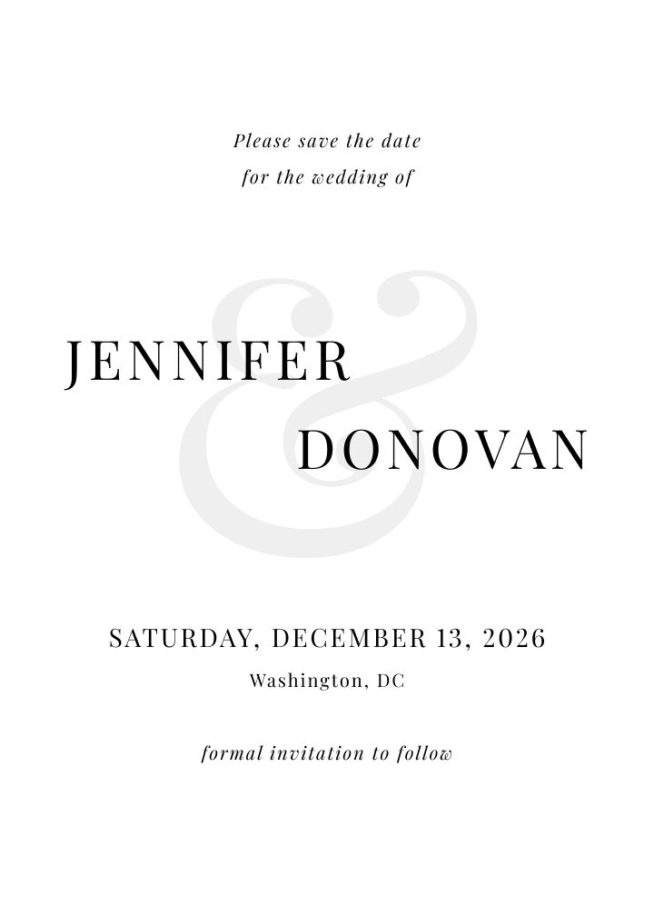 Save the Date Card