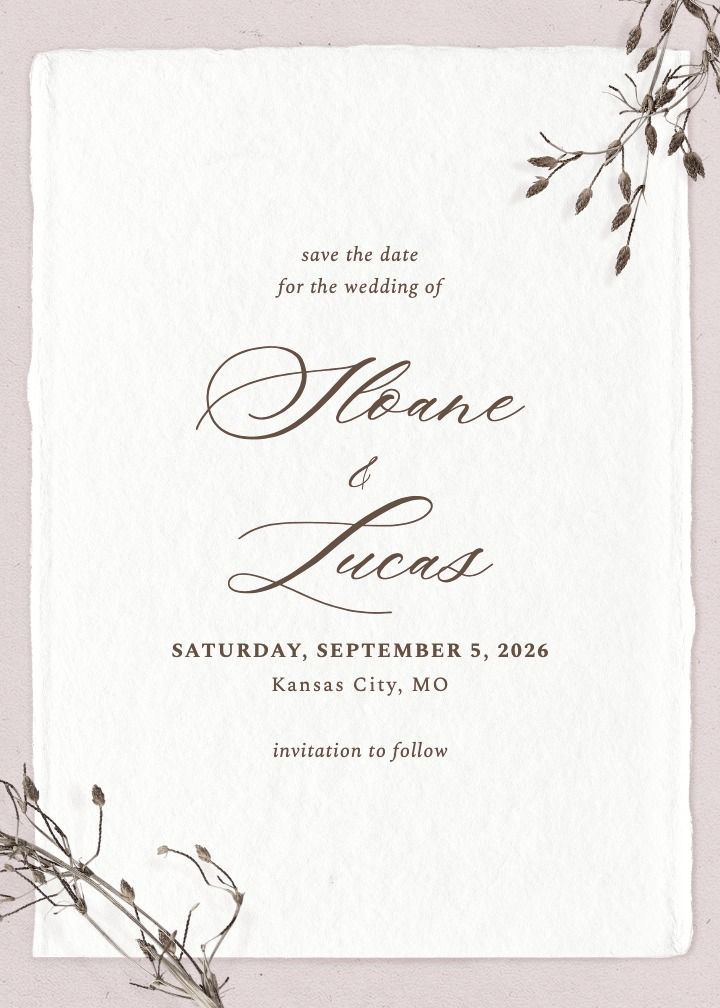 Save the Date Card