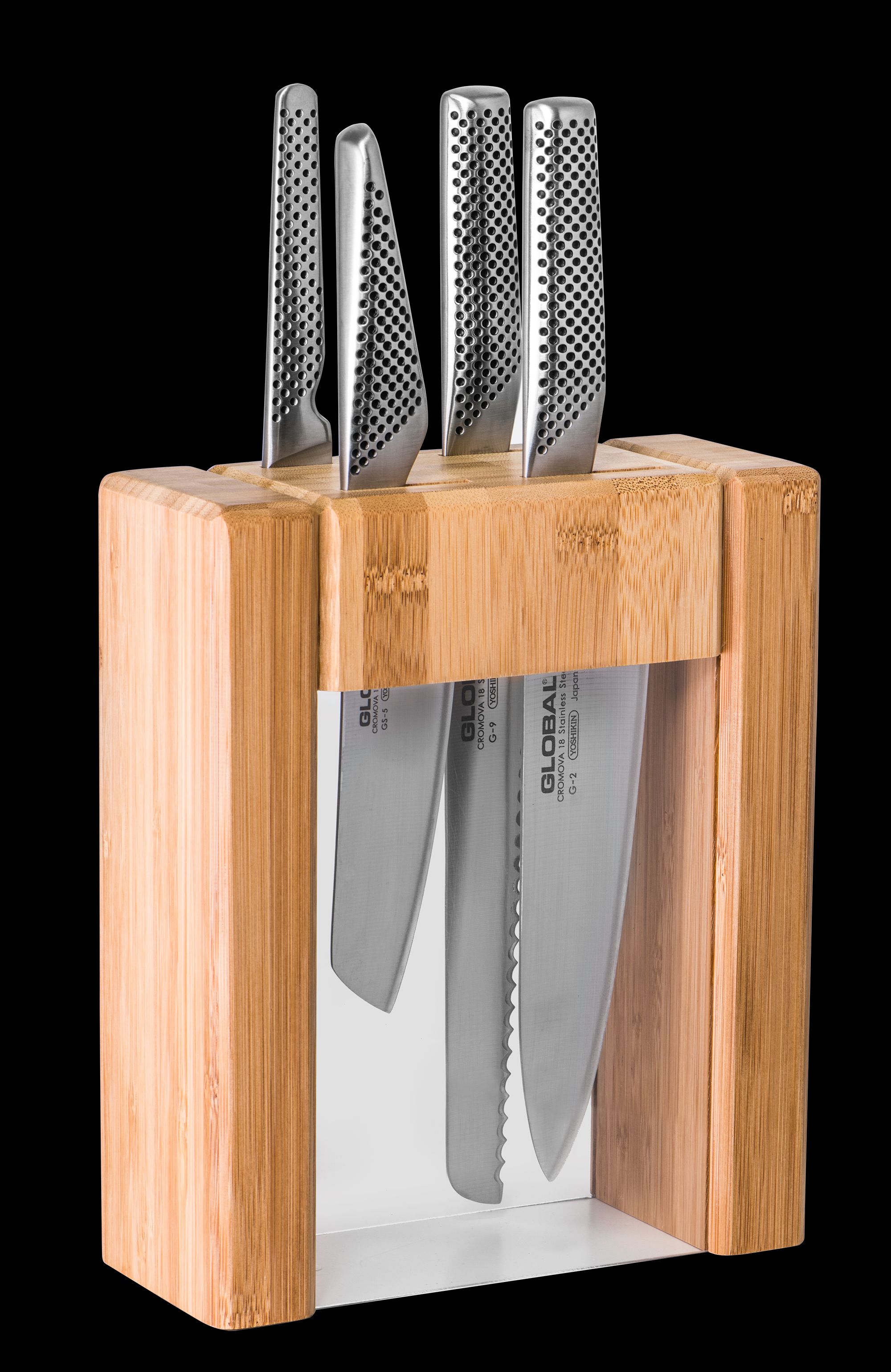 Global Cutlery Global Classic 5Piece Ikasu Knife Block Set Joy
