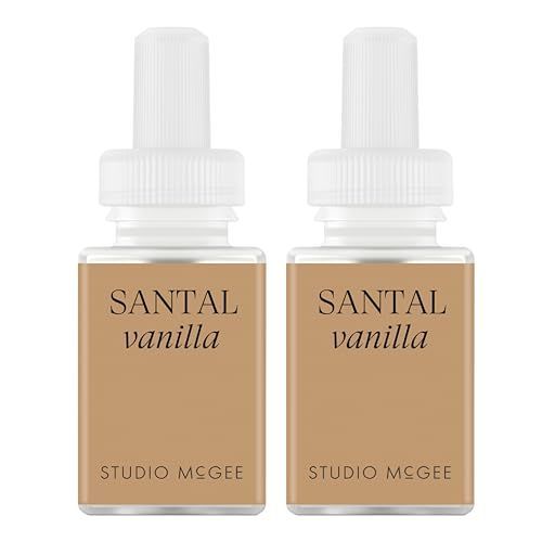 Pura x Studio McGee Home Diffuser Refill, 2 Pack, Santal Vanilla | Scent Refill for Pura Home Smart Plug-In Wall Diffusers, Clean and Safe, Long-Lasting Fragrance for Home and Office
