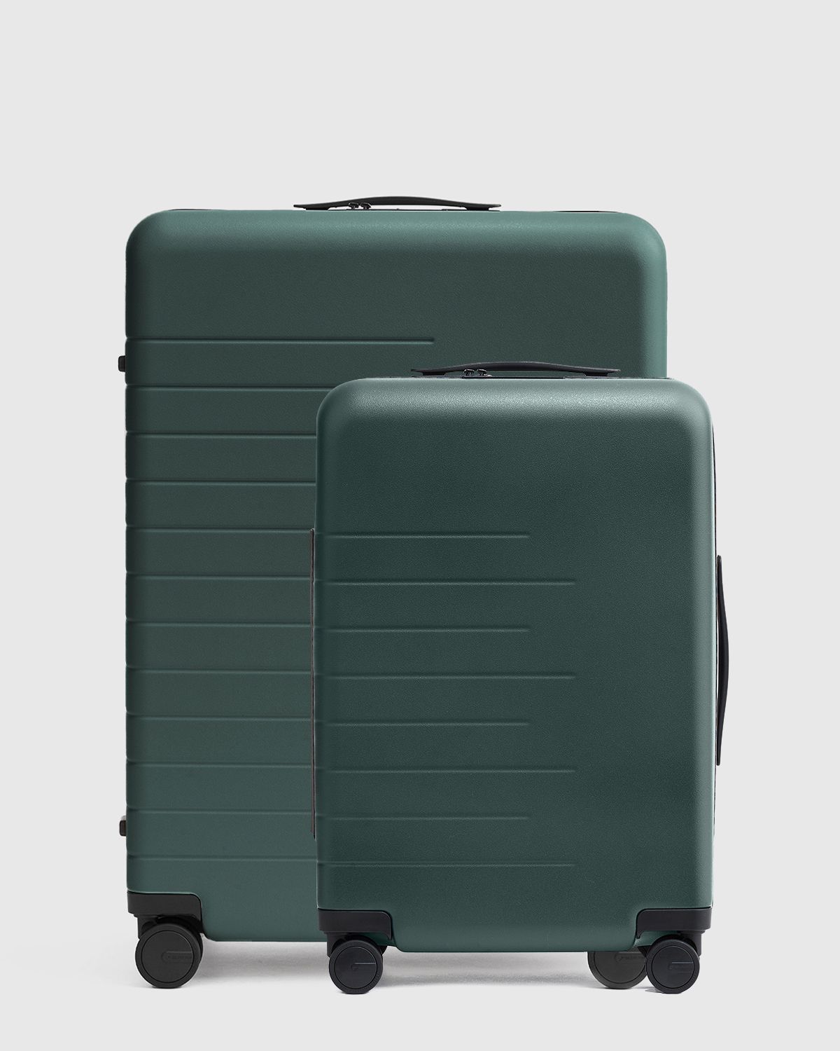Quince Carry-On & Check-In Hard Shell Suitcase Bundle in Dark Green | Joy