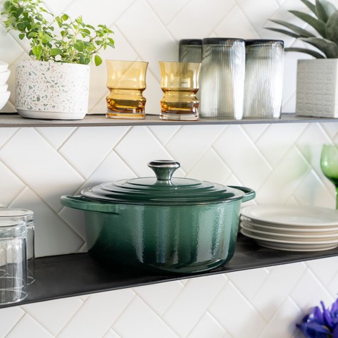 Le Creuset 5.5 Qt. Signature Round Cast Iron Dutch Oven in Artichaut wedding registry gift