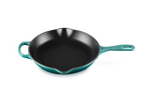 Le Creuset Enameled Cast Iron Signature Round Skillet, 10.25", Riviera