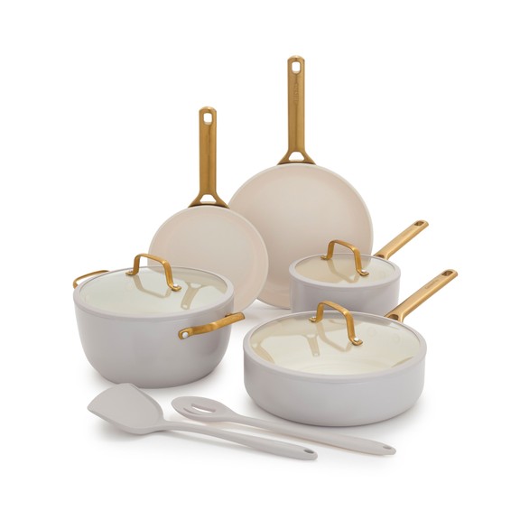 GreenPan Reserve Nonstick Ceramic 10-Piece Cookware Set in Taupe wedding registry gift