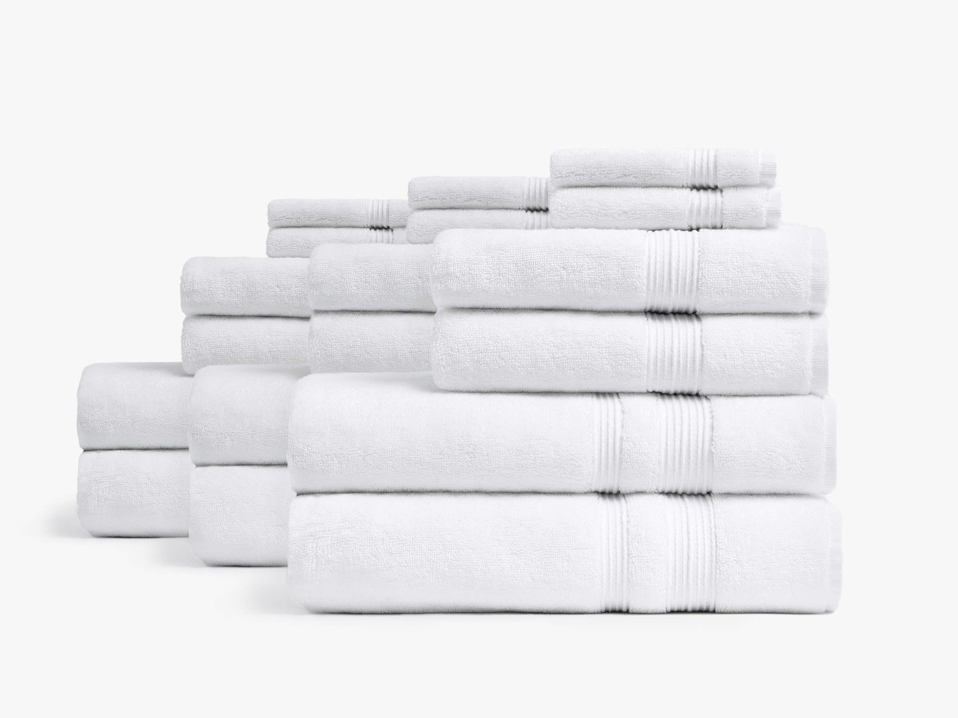 Parachute Classic Starter Bathroom Bundle of white towels