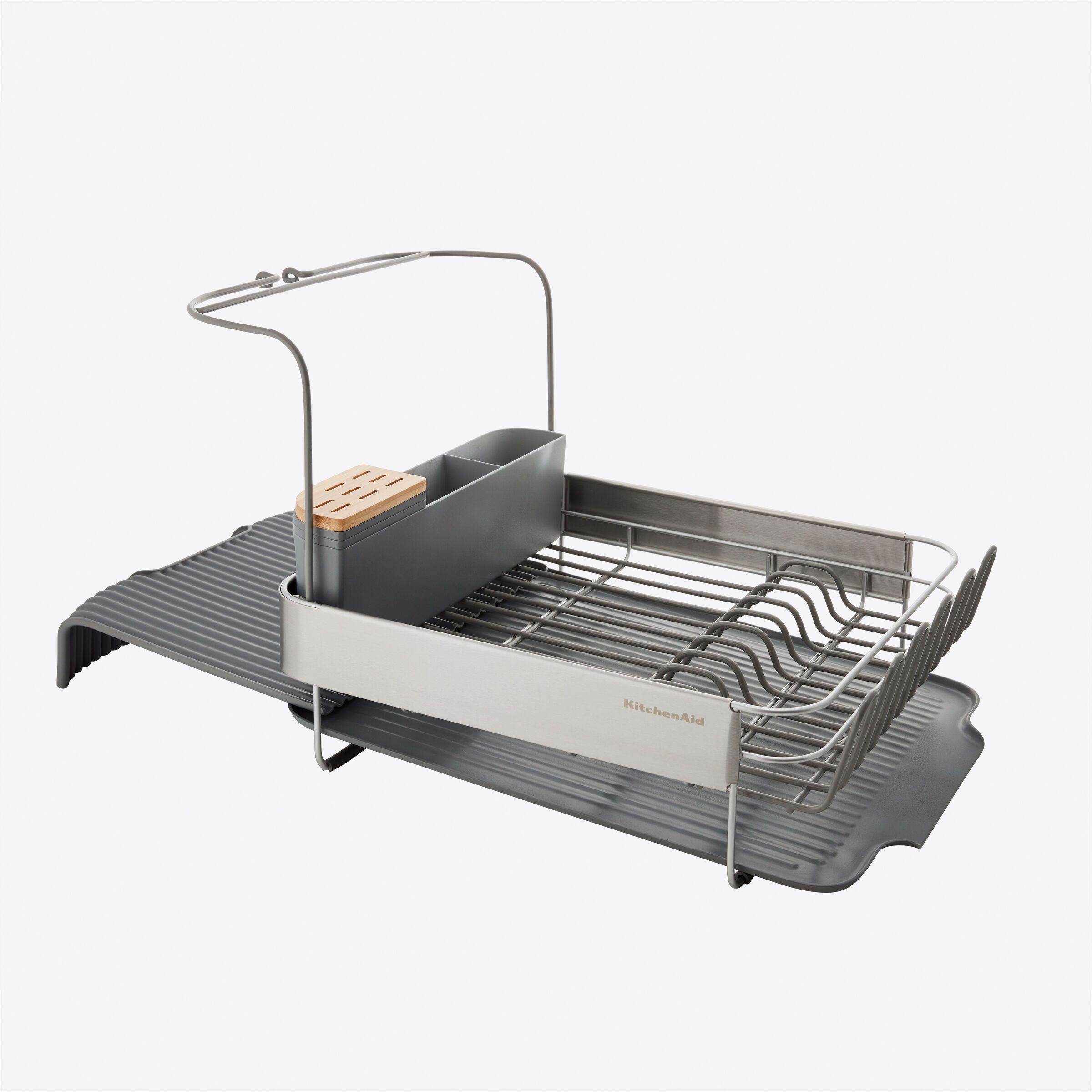 KitchenAid Full Size Expandable Dish-Drying Rack in Charcoal | Joy