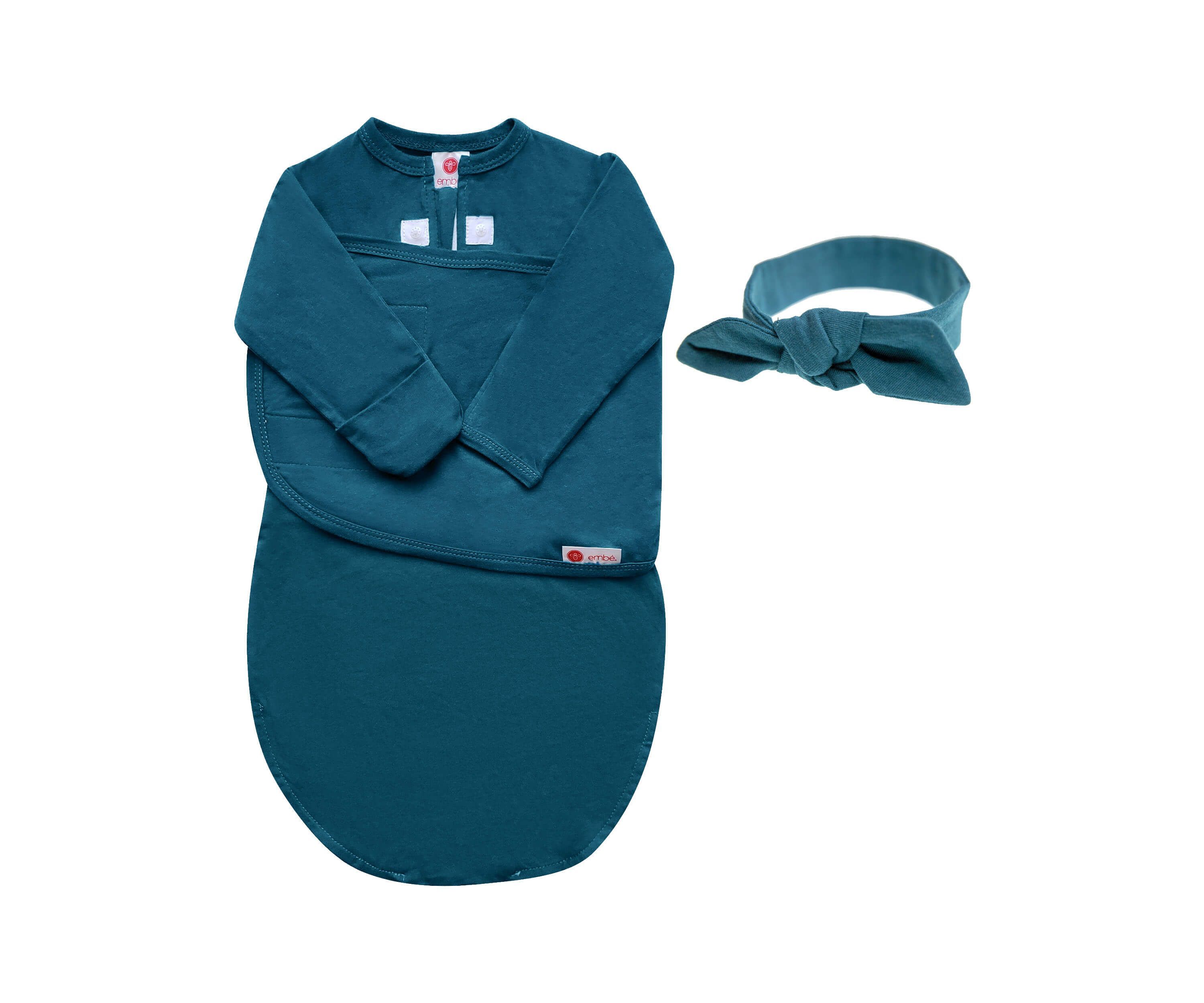 embé Headband and Long Sleeve Sleeper Sack Bundle in Spruce Joy
