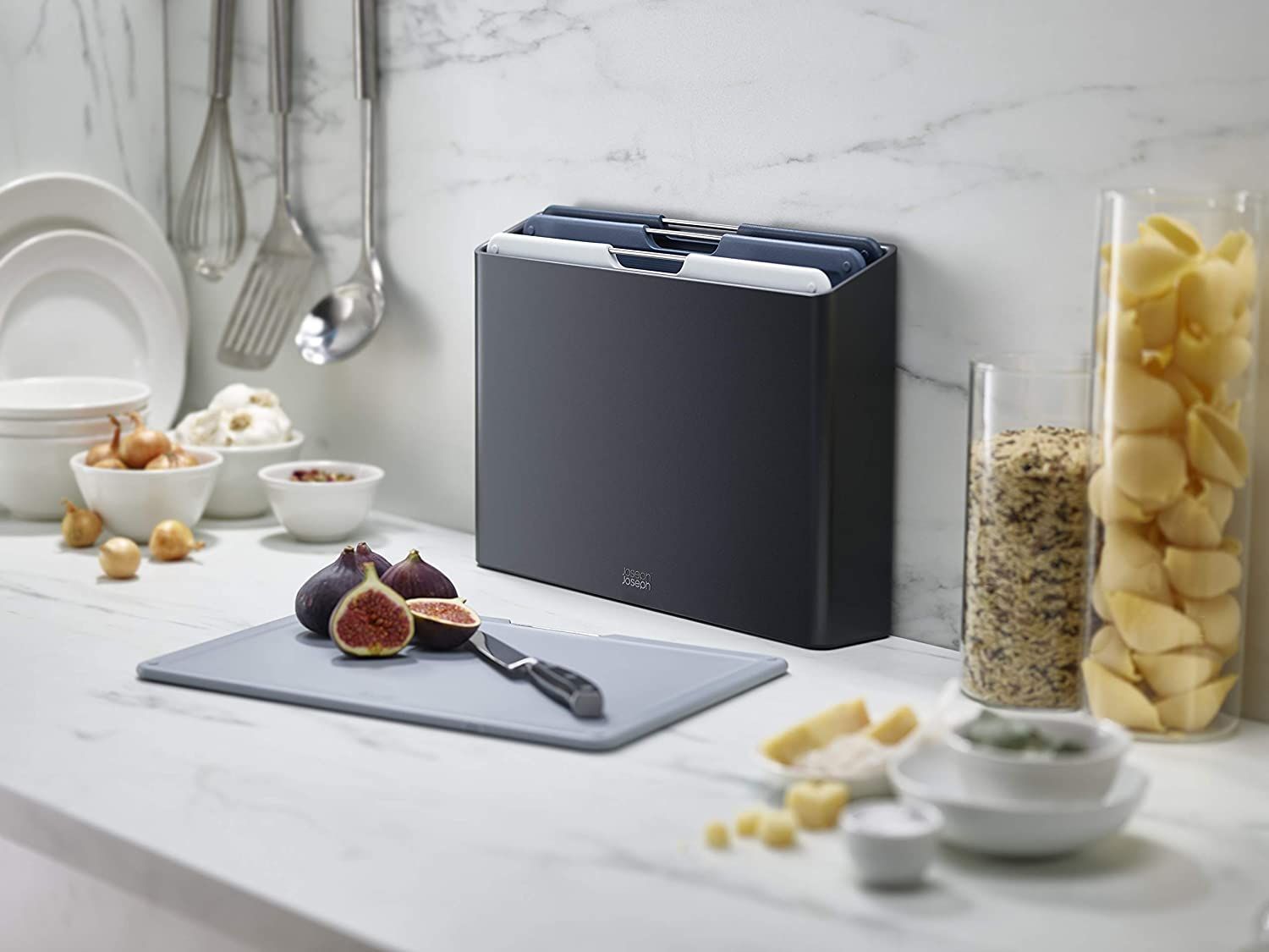 Joseph Joseph Folio Large 4Piece Plastic Cutting Board Set in Graphite