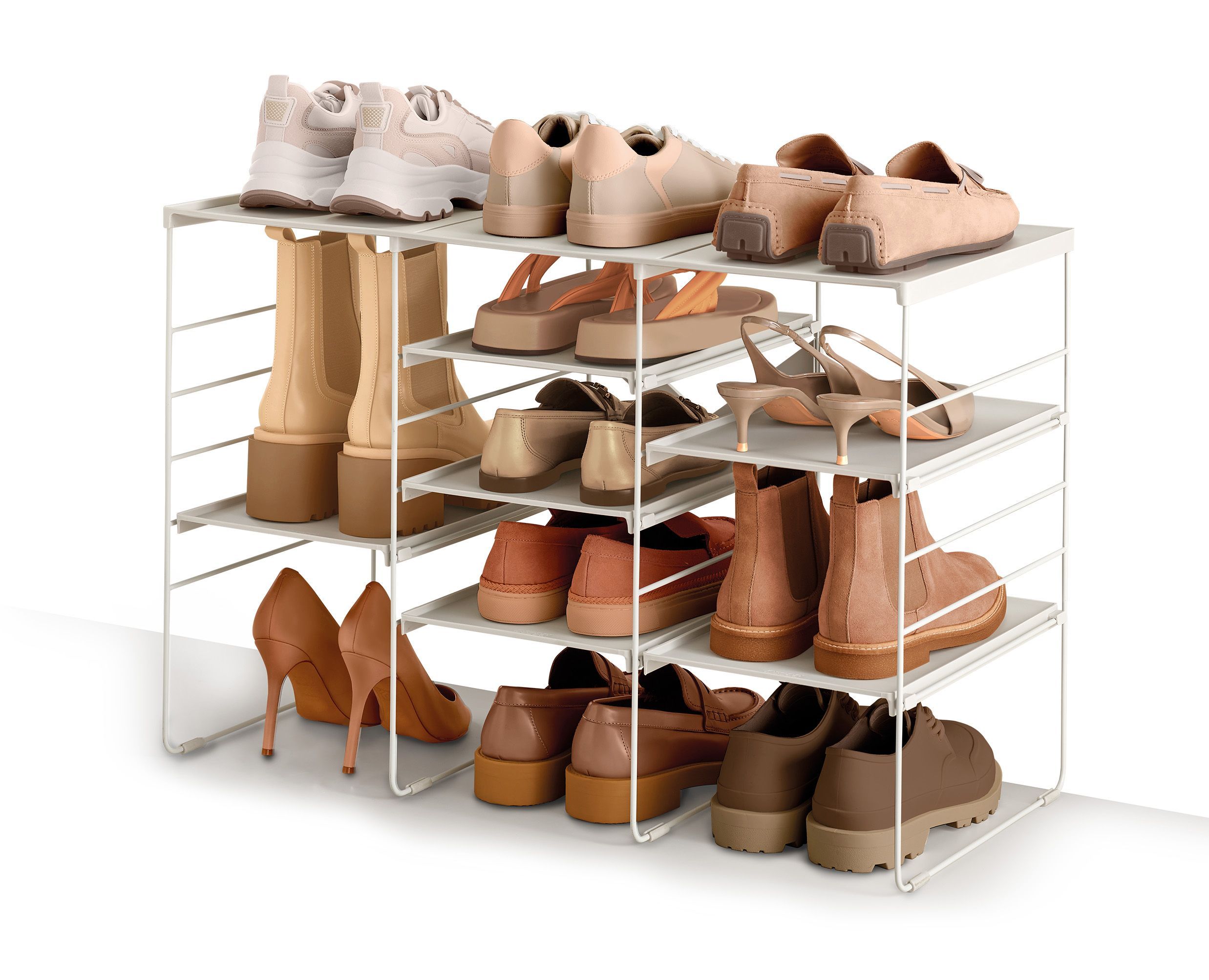 Joseph Joseph Level Plus Adjustable Triple Shoe Rack | Joy