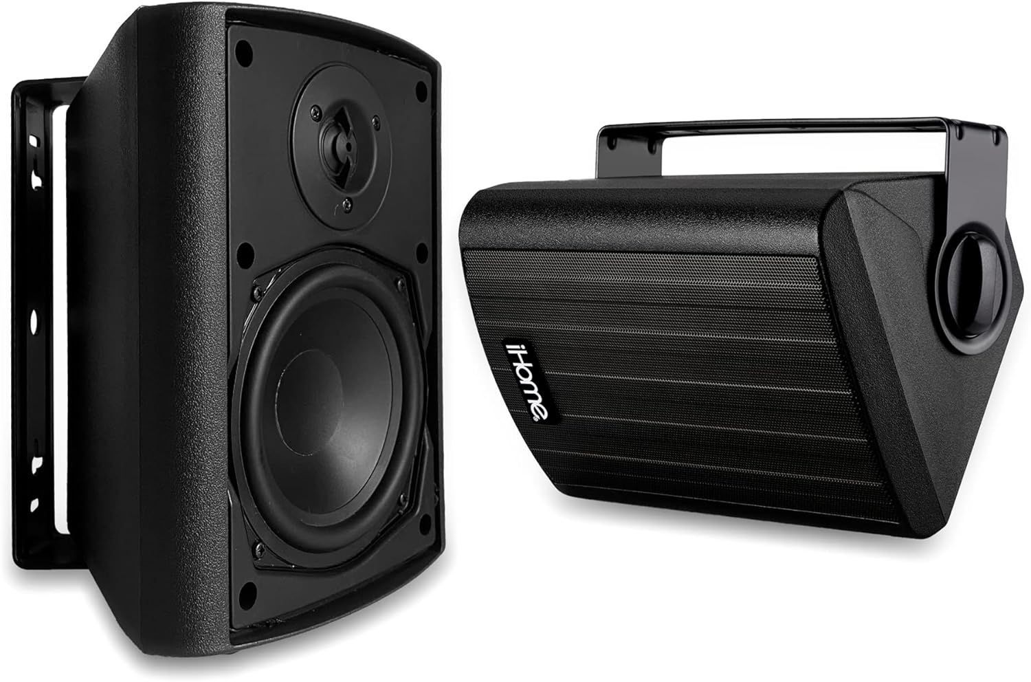 iHome Outdoor Bluetooth® Speakers, Set of 2 in Black, 4" Joy