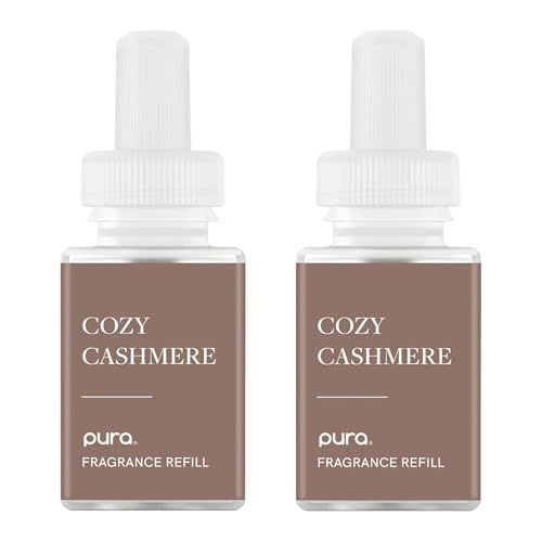 Pura Home Diffuser Refill, 2 Pack, Cozy Cashmere | Scent Refill for Pura Home Smart Plug-In Wall Diffusers, Clean and Safe, Long-Lasting Fragrance for Home and Office