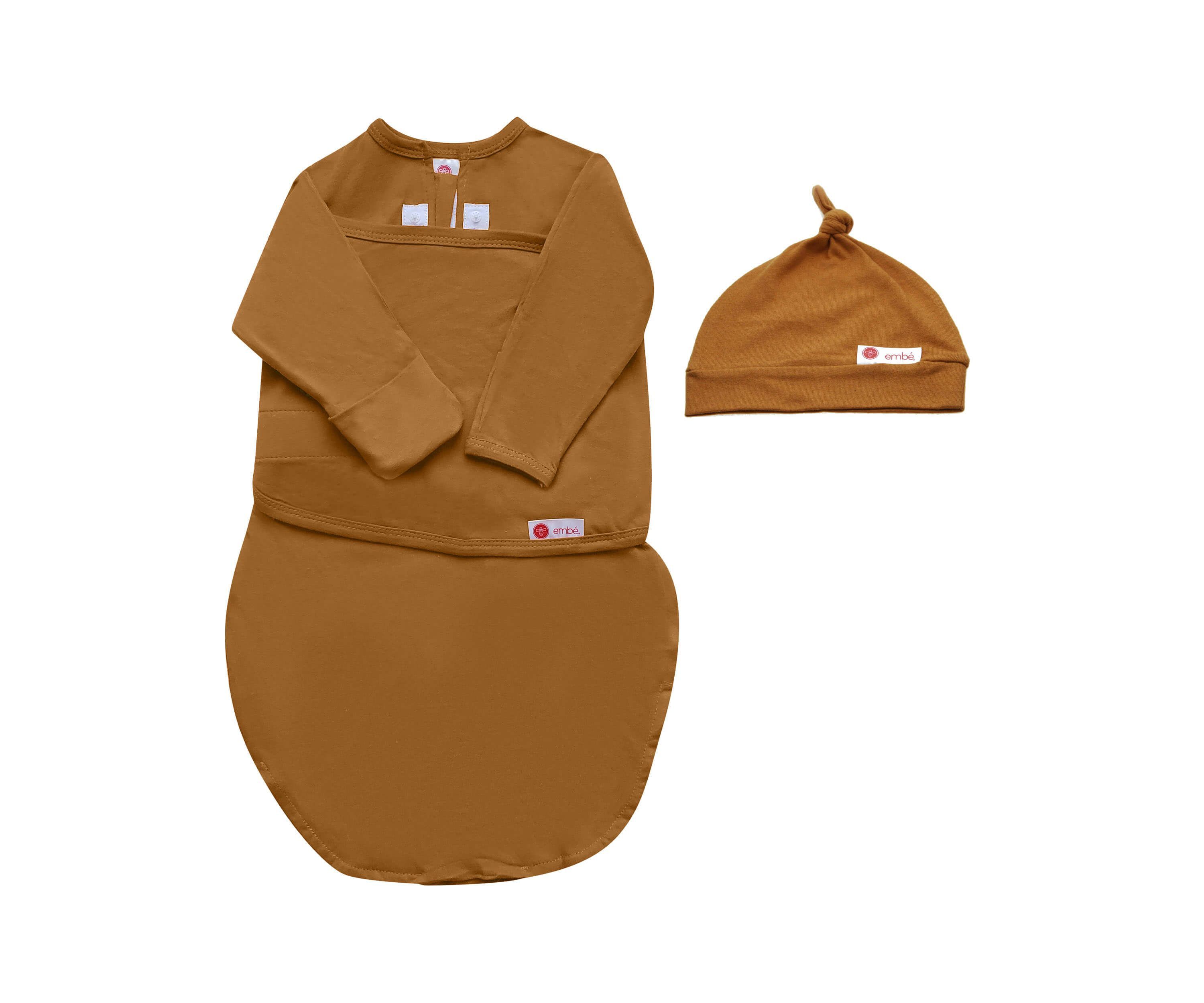 embé Hat and Long Sleeve Sleeper Sack Bundle in Sand Joy