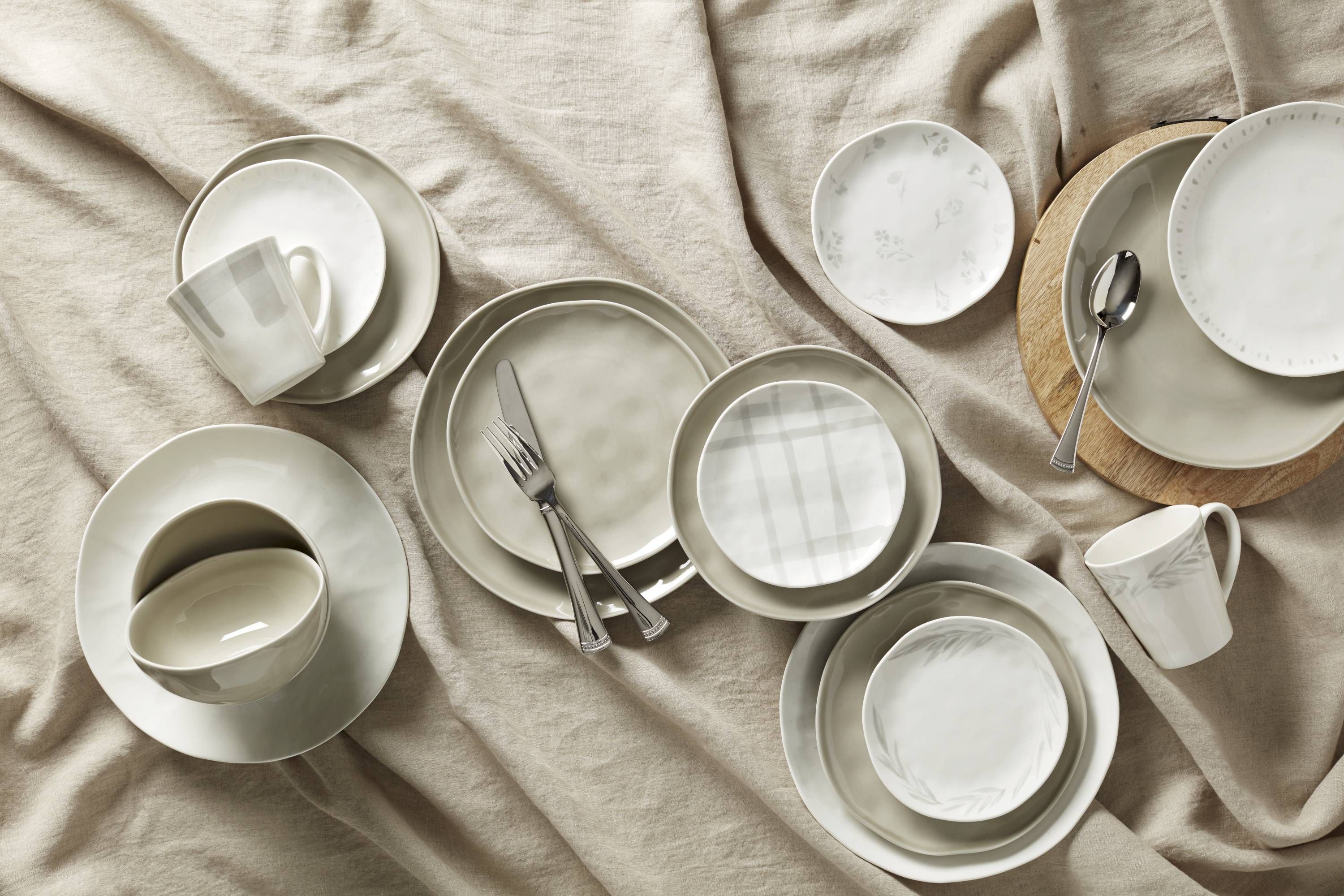 Lenox White Bay Colors – Set Stoviglie 12 Pezzi In Porcellana – Piatti E Ciotole Per 4 Persone – Lavabile In Lavastoviglie E Microonde