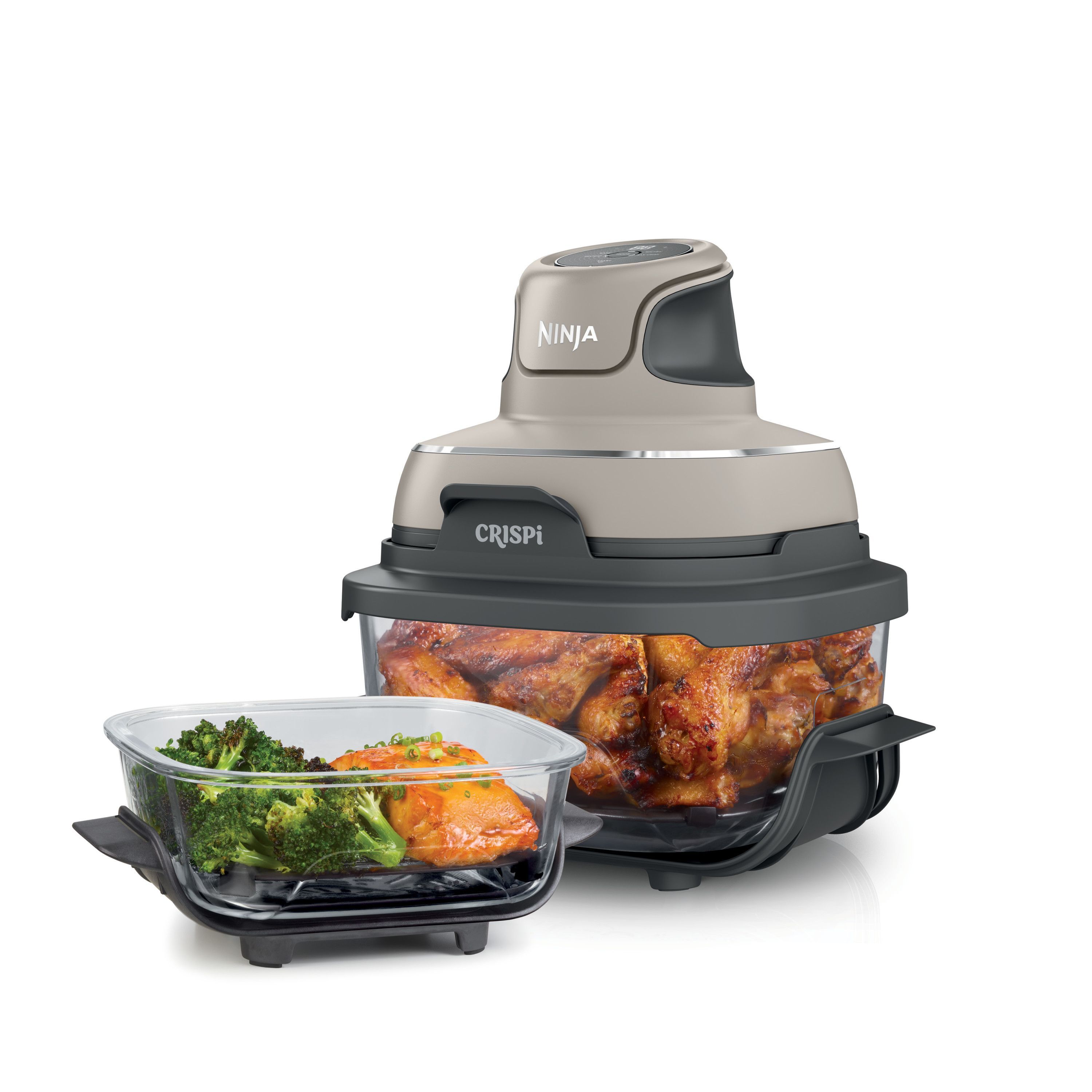 Crispi 4-in-1 Glass Air Fryer Cooking System in Stone