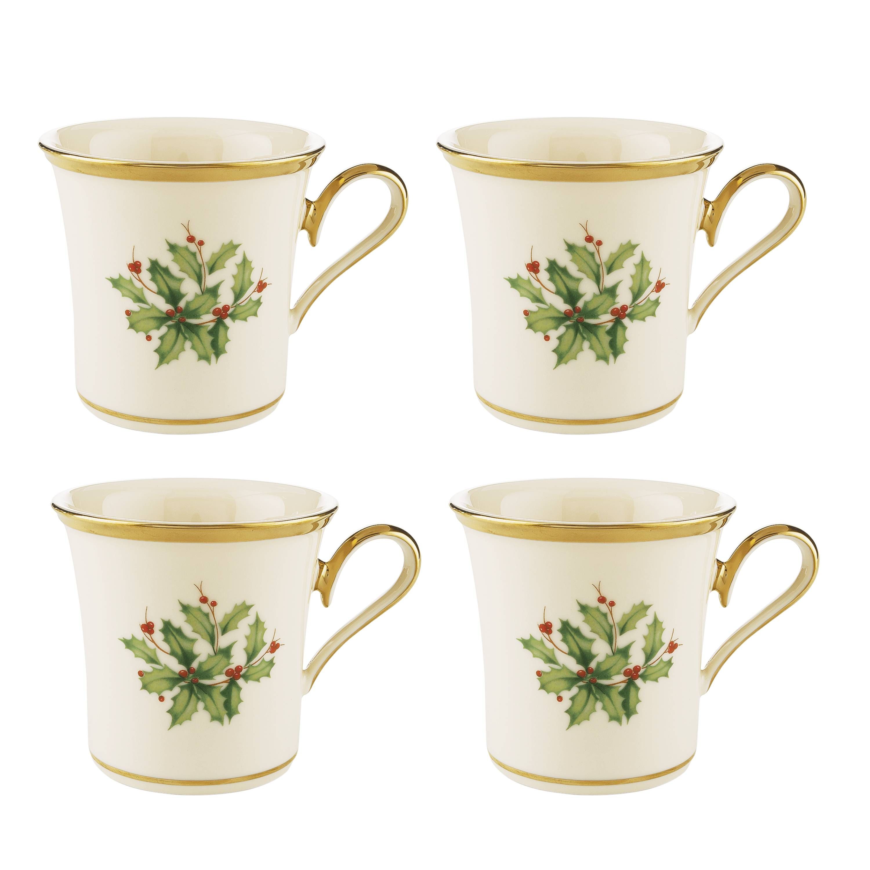 Lenox Holiday Mugs, Set of 4 Joy