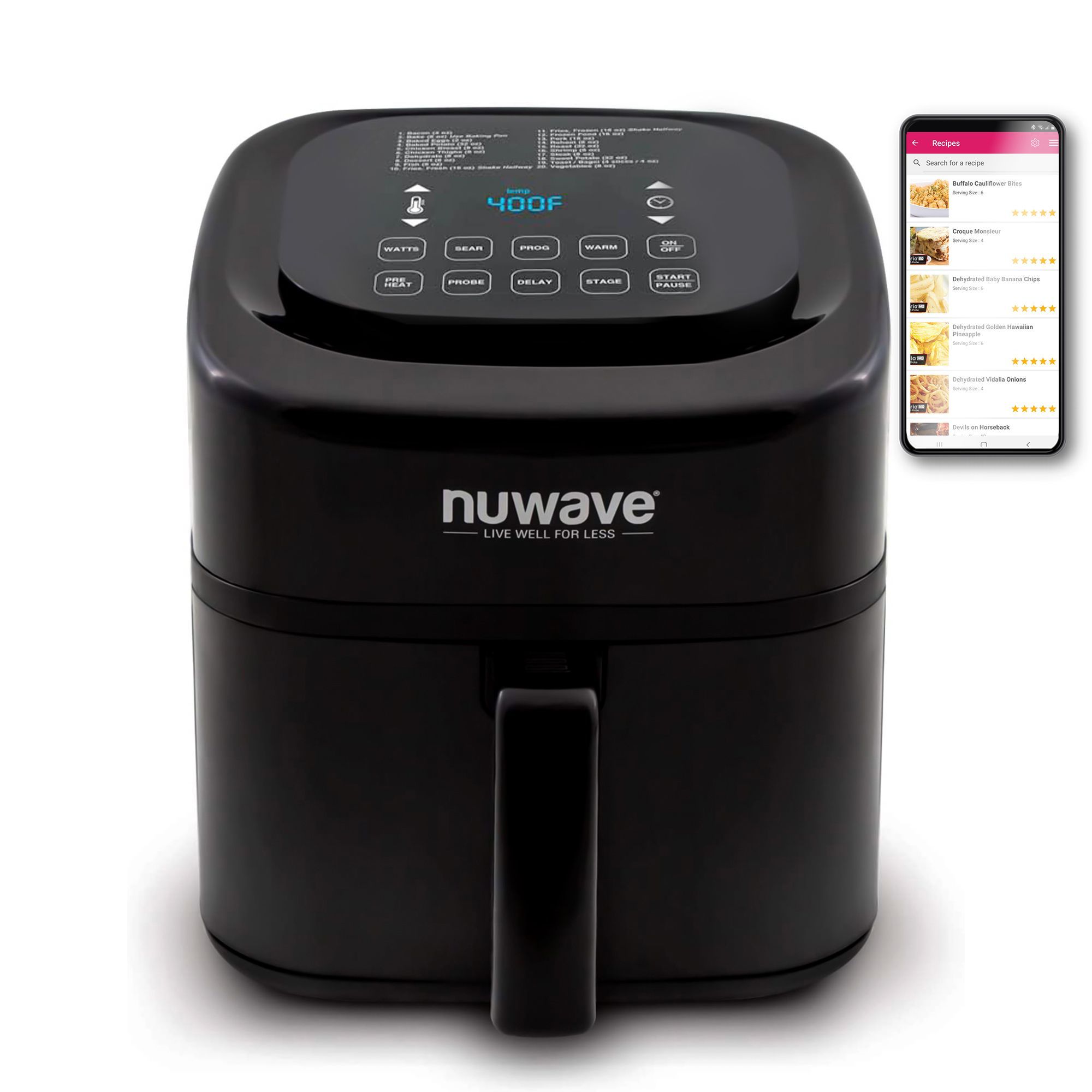 NuWave Brio 8 QT Digital Air Fryer with Temperature Probe