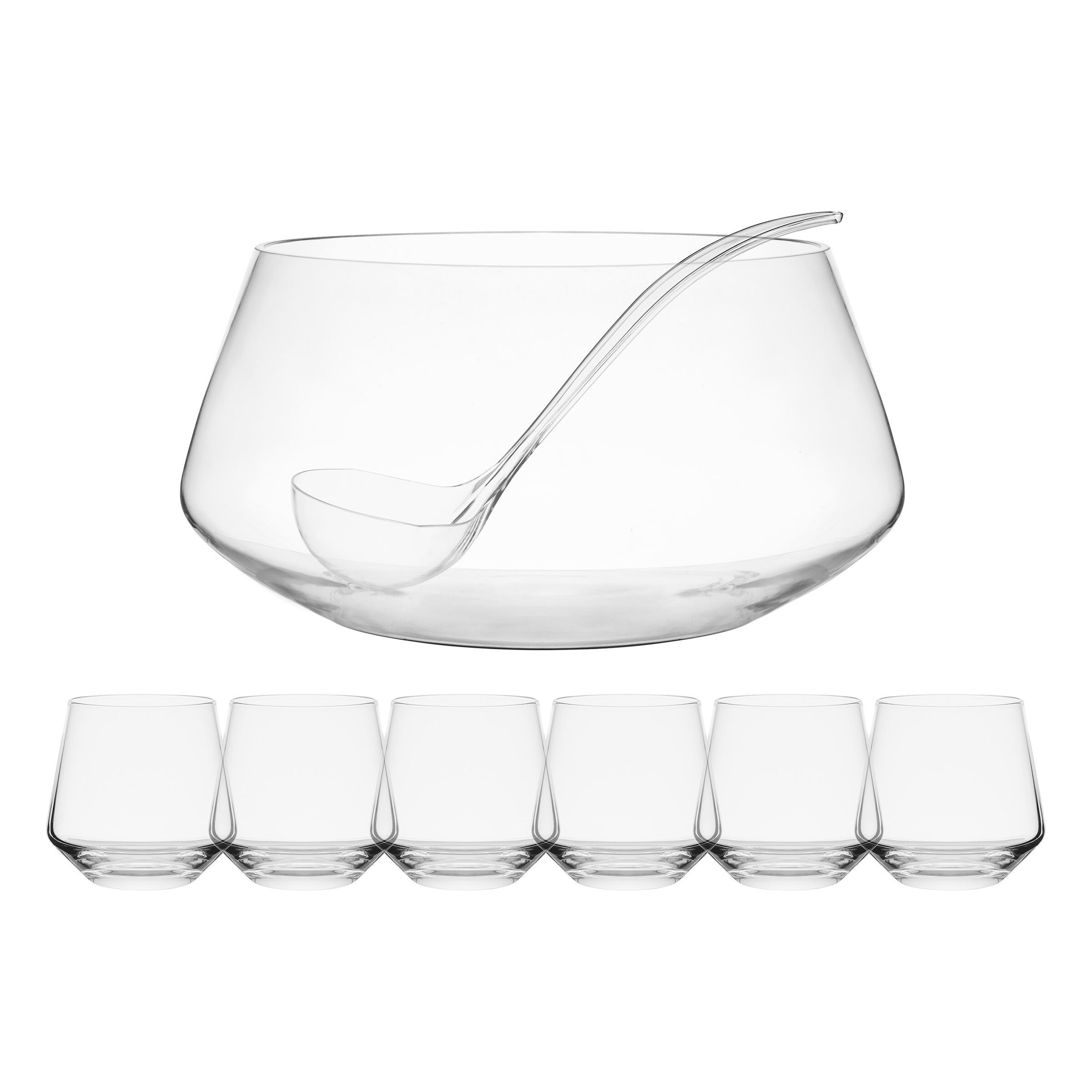 Akimbo 8-Piece 11 Qt. Punch Bowl Set with Acrylic Ladle
