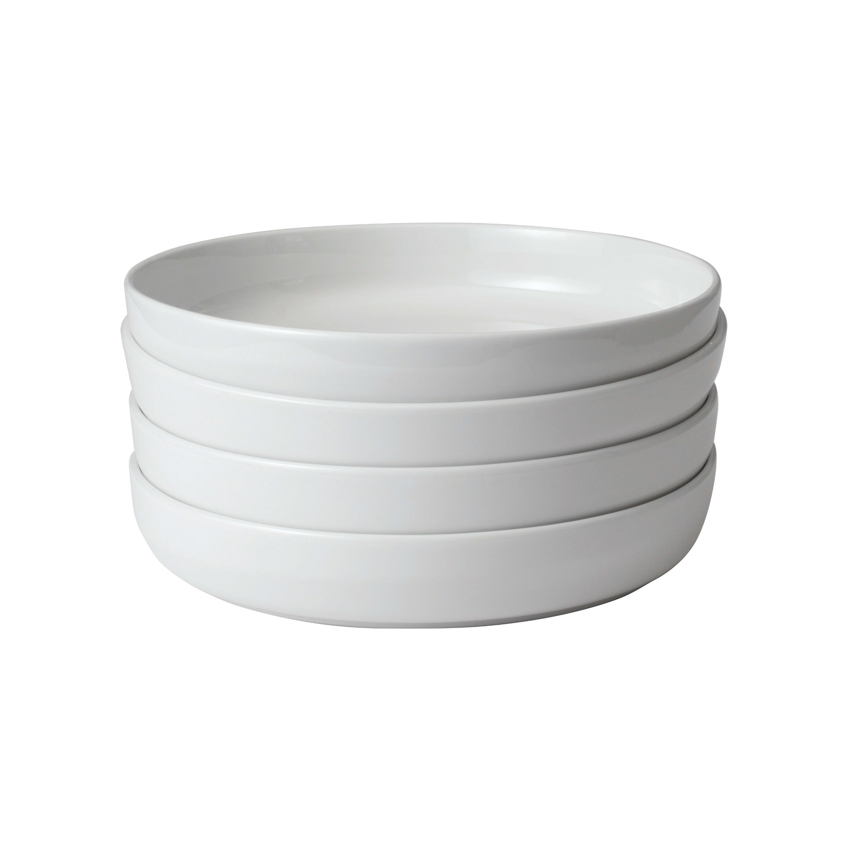 Austin Coupe Dinner Plates, Set of 4 in White