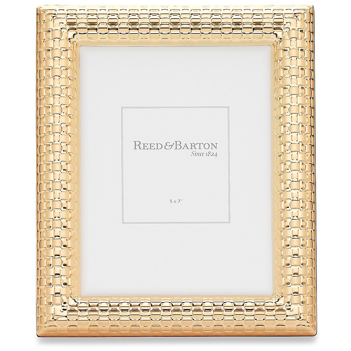 Reed and Barton Watchband Satin Gold Photo Frame, 5