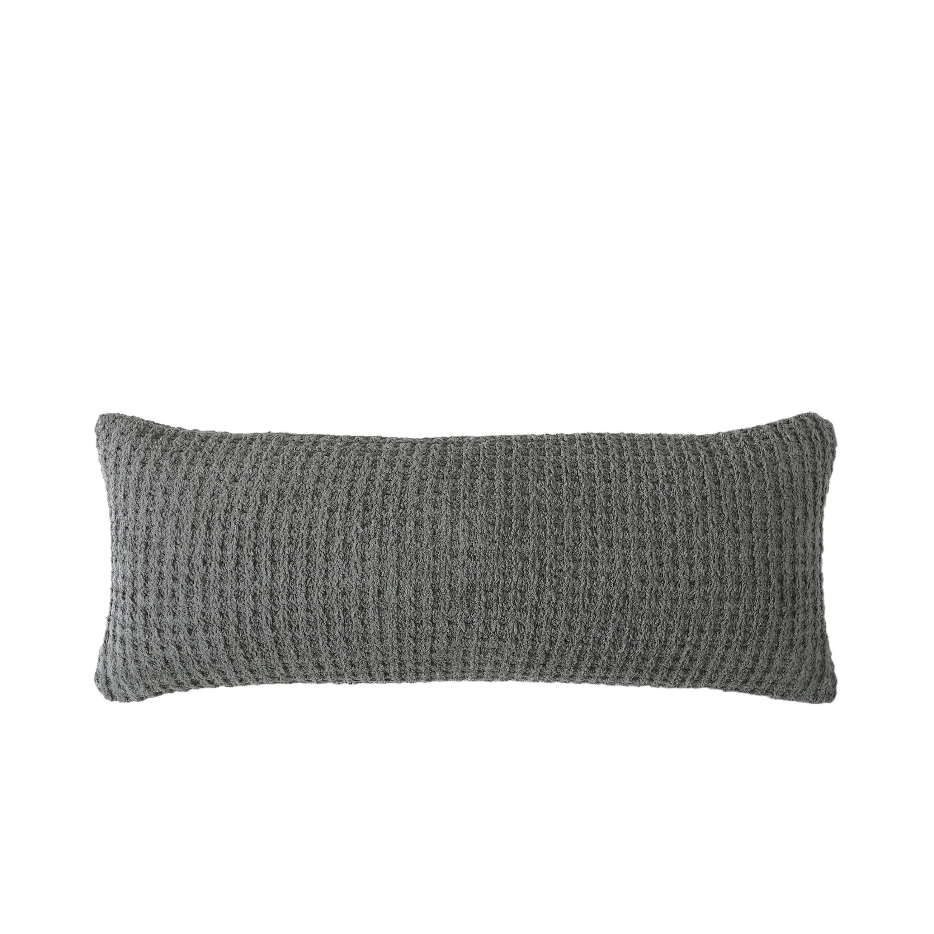 Sunday Citizen Snug Waffle Lumbar Pillow in Granite | Joy