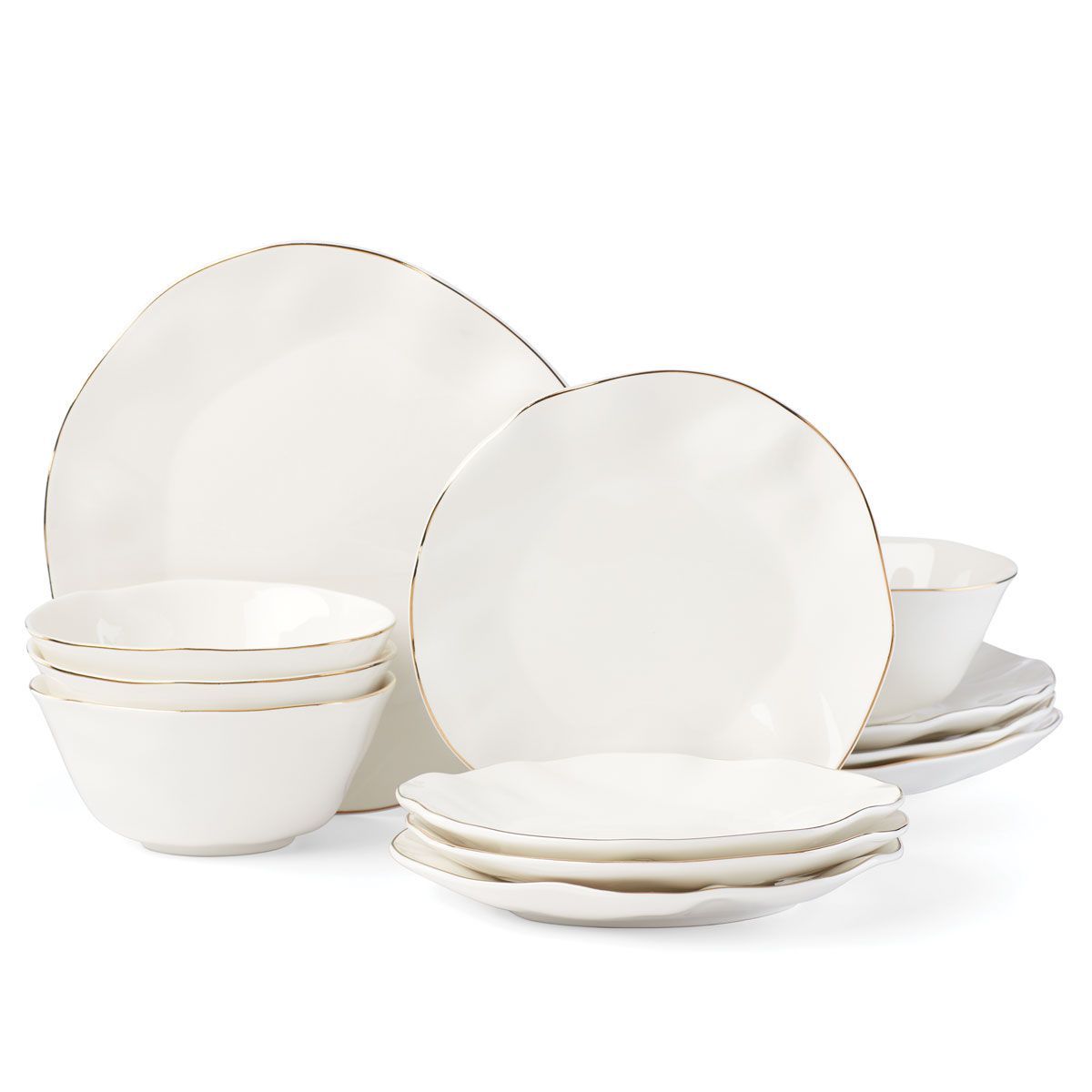 LENOX 893810 Blue Bay - Set da 4 tazze da tè e piattino, in porcellana, colore: Bianco