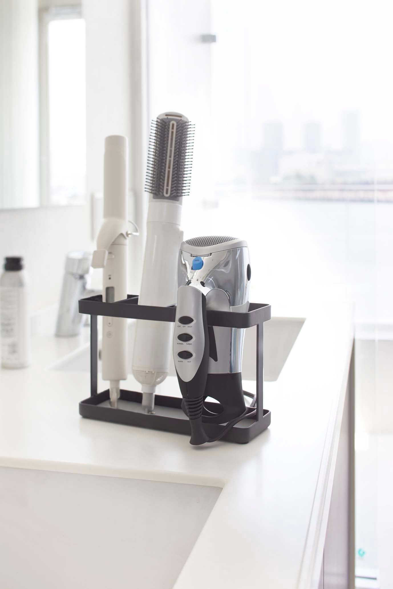 Yamazaki Tower Haircare Appliance Holder in White Joy