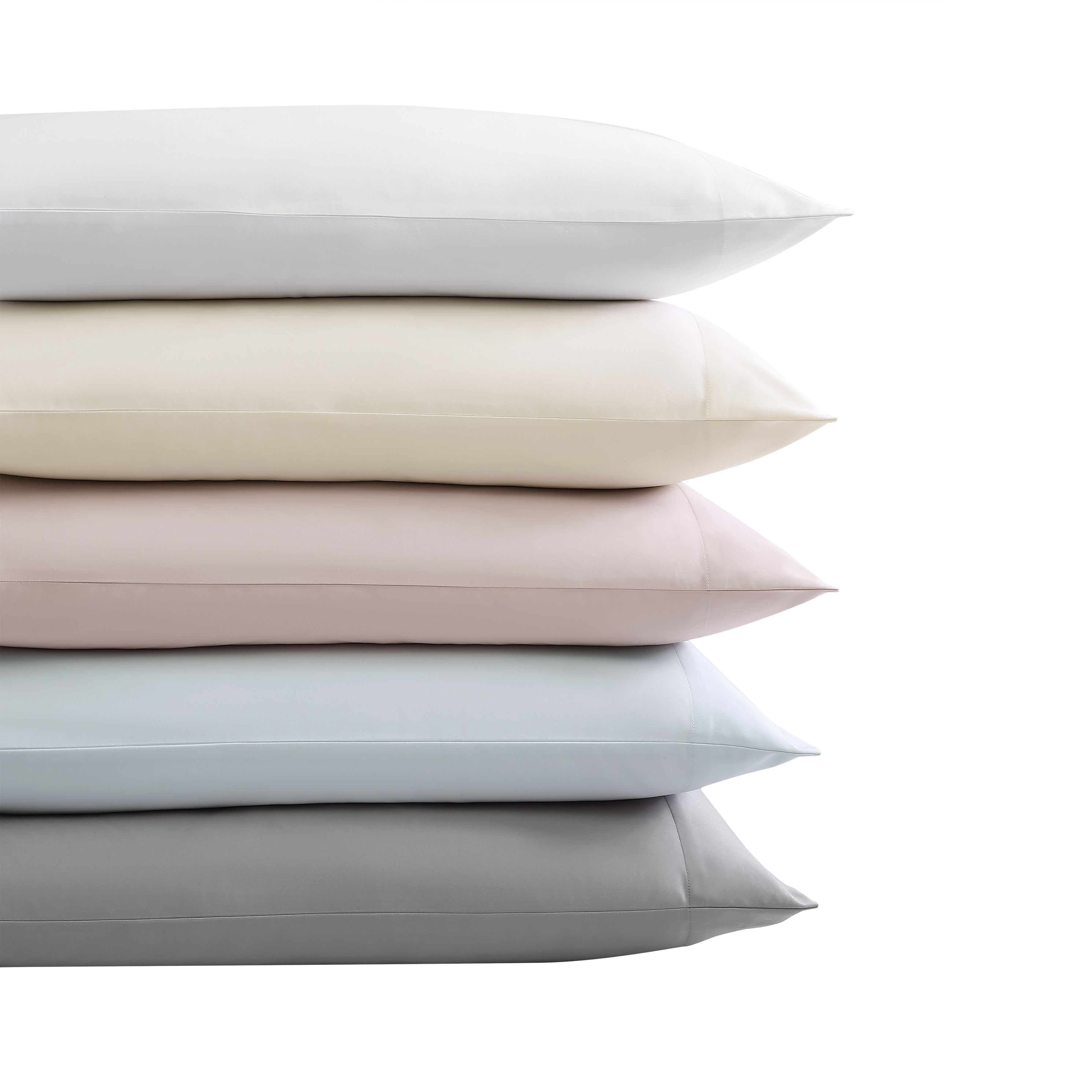 Vera Wang Solid 800Thread Count Sateen CVC 4Piece Sheet Set in Ivory
