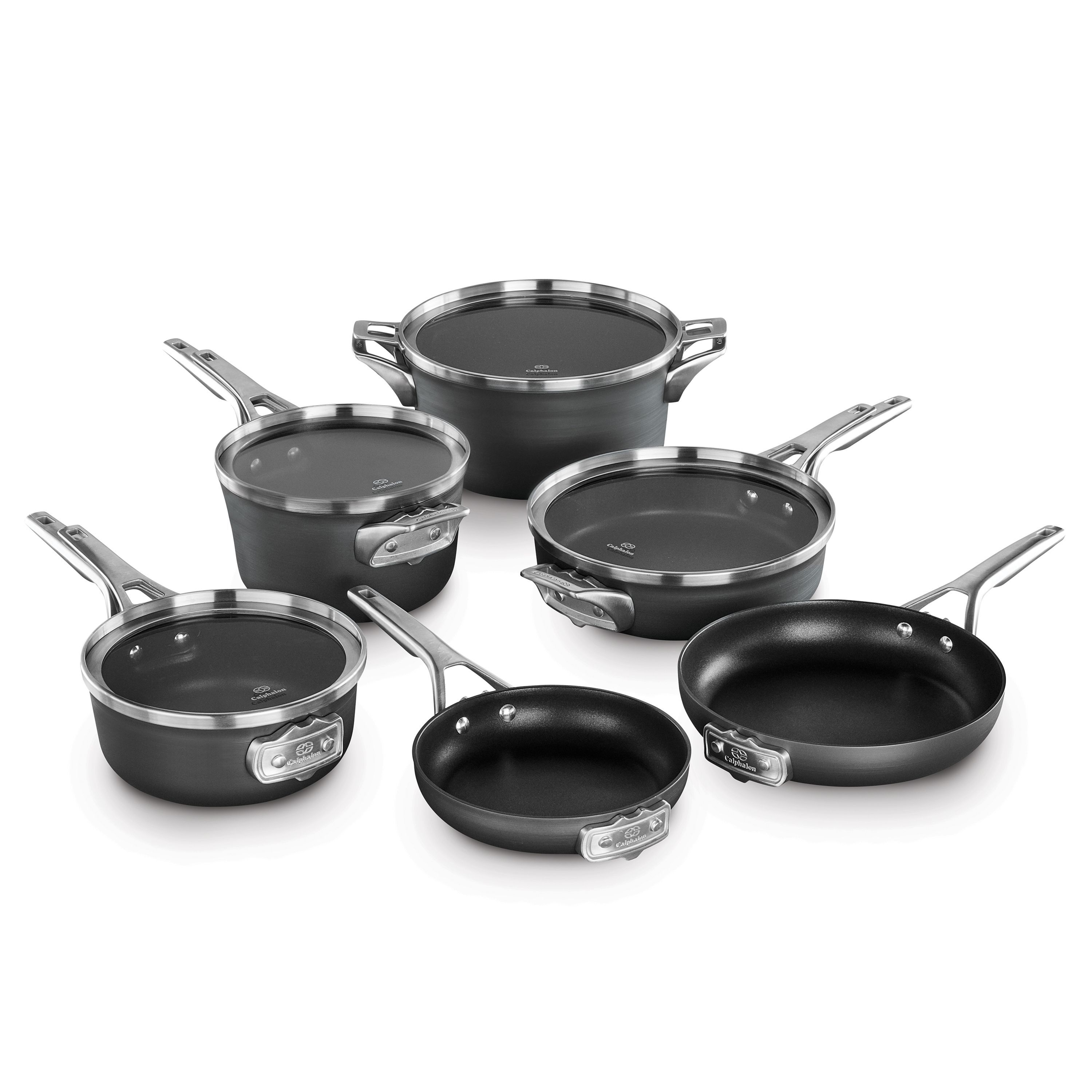 Calphalon Premier SpaceSaving HardAnodized Nonstick 10Piece Cookware