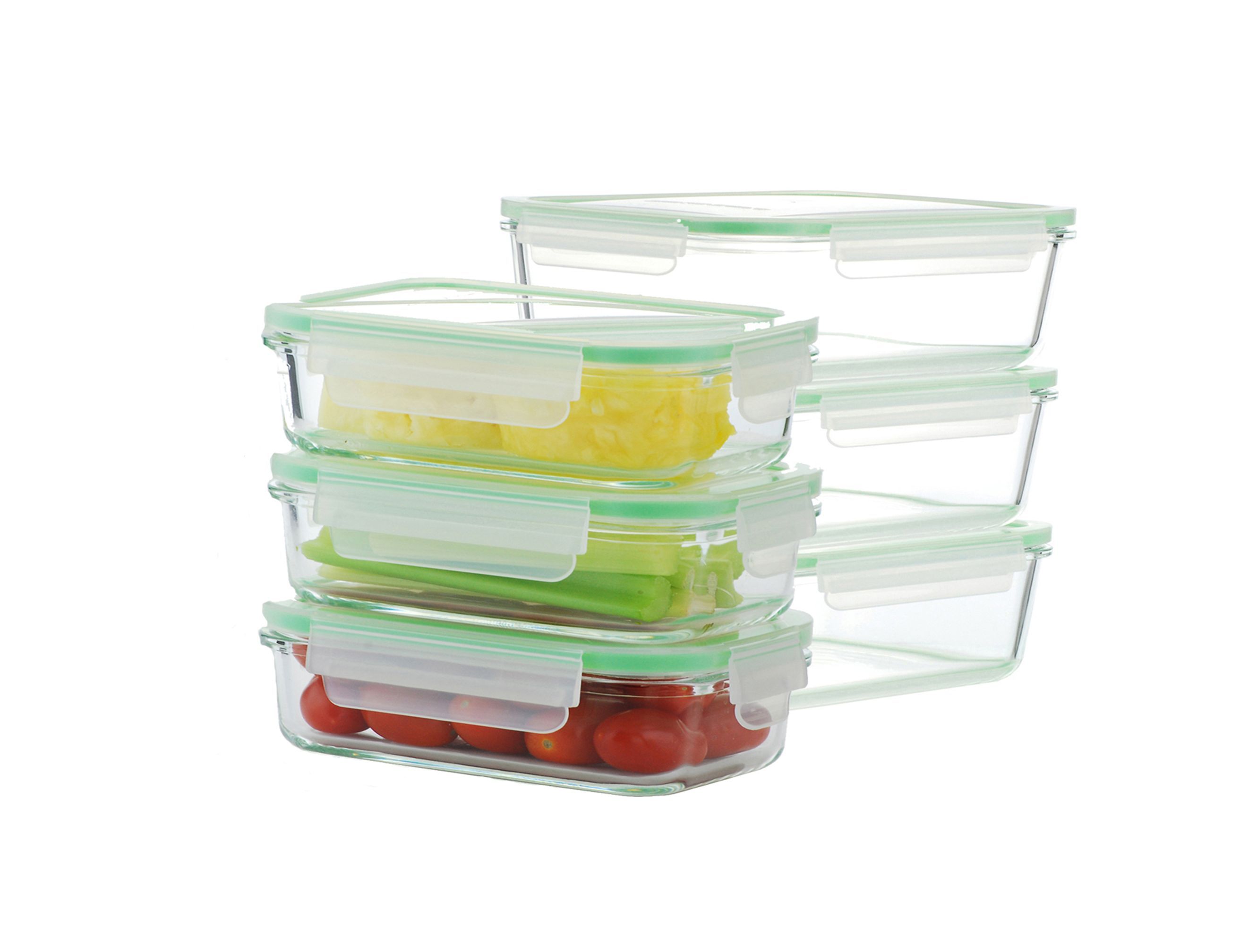 KINETIC GO GREEN Glassworks Rectangular 12-Piece Food Storage Set, 51 ...