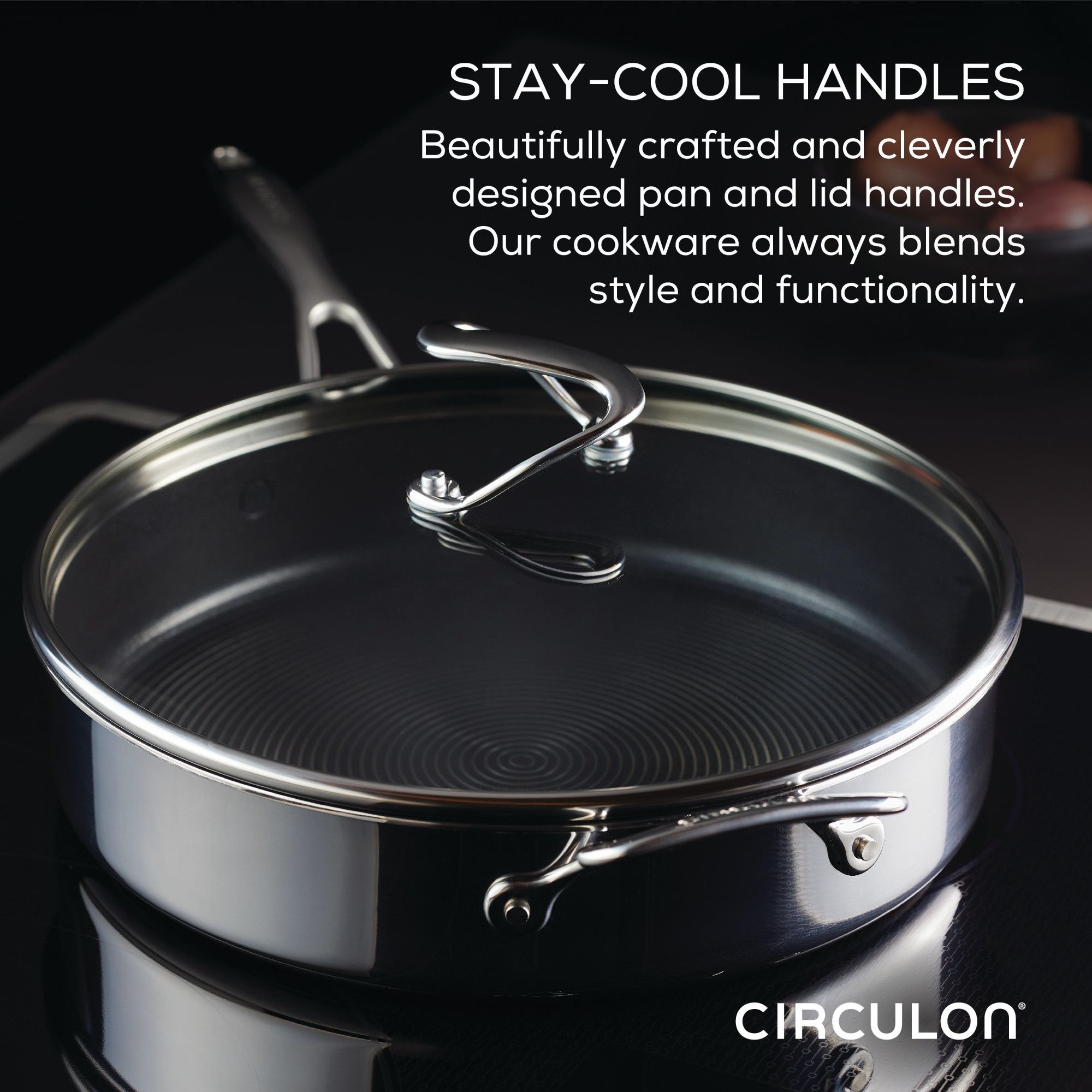 Circulon Stainless Steel Saucepan with Lid and SteelShield Hybrid Stainless  Nonstick, 4-Quart