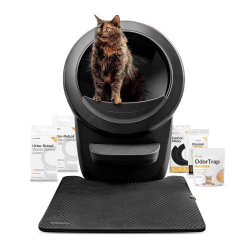 Litter-Robot 4 Supply and Accessory Bundle by Whisker, Black