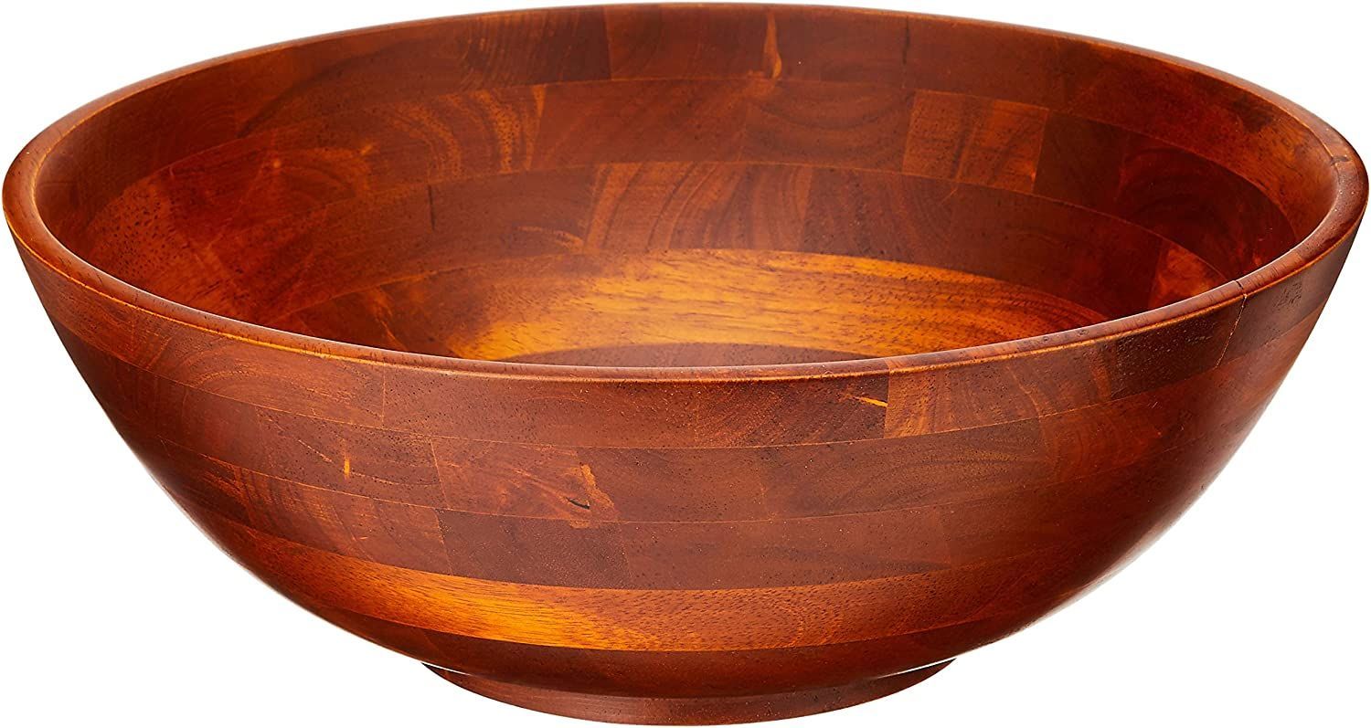 Lipper Cherry Finish Large Footed Bowl | Joy