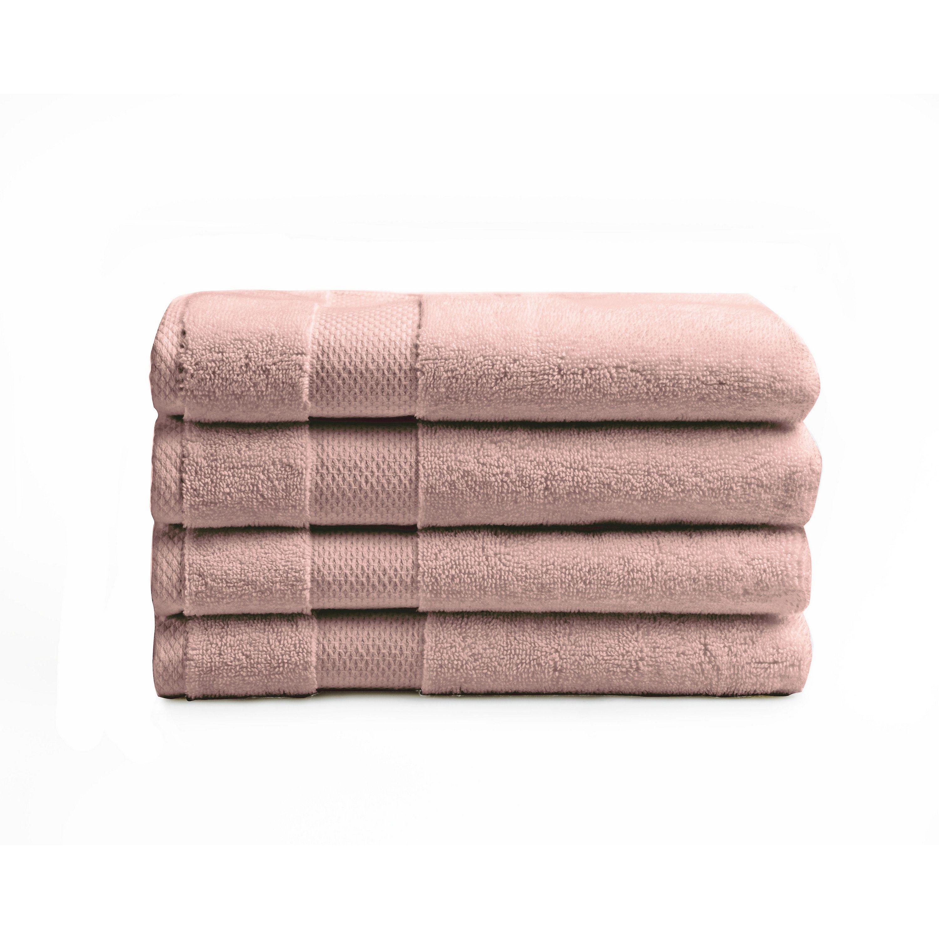 Charisma Heritage American Cotton 4Piece Hand Towel Set in Soft Rose Joy